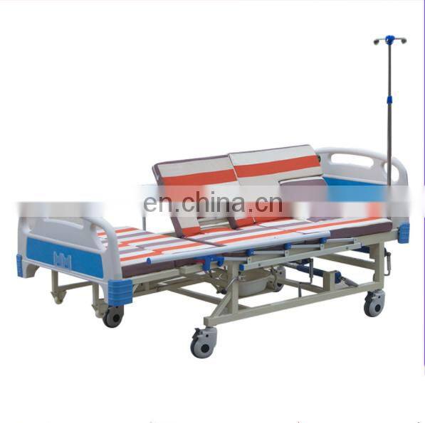 High quality Full song medical bed with the function of back up and leg down with roller household bed