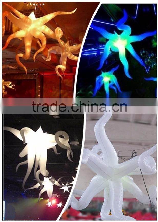 2016 new led light inflatable ceiling hanging decoration for party bar club decoration