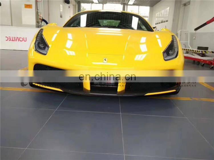 Beautiful carbon fiber material body kit for Ferrari 488 GTB in novitec style front lip rear lip side skirts fender wing spoiler
