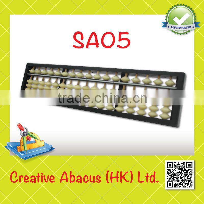 17 Rods Plastic Frame white beads toy Chinese Abacus