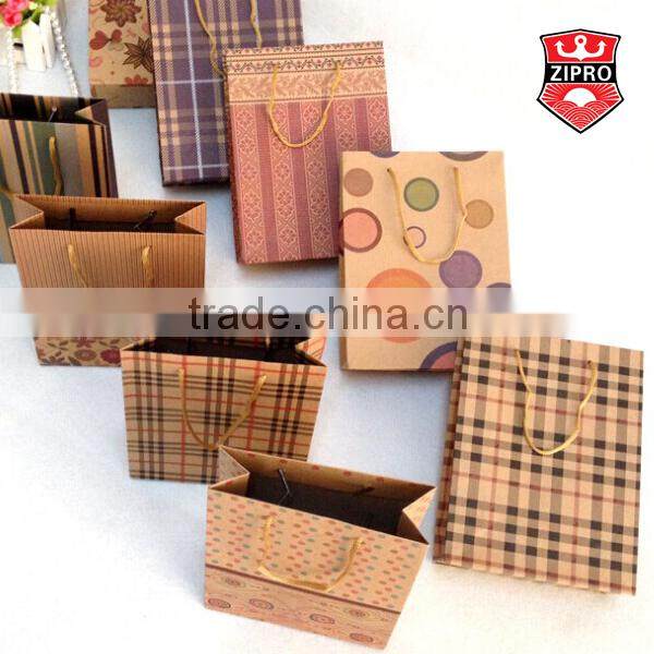 Environmental protection kraft paper custom design logo store shopping and gifts packing bag paper white kraft bag