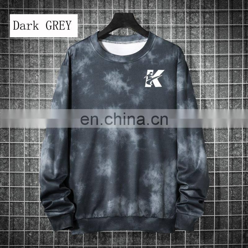 Customized plus size retro tie-dye T-shirt star gradient hooded sweater