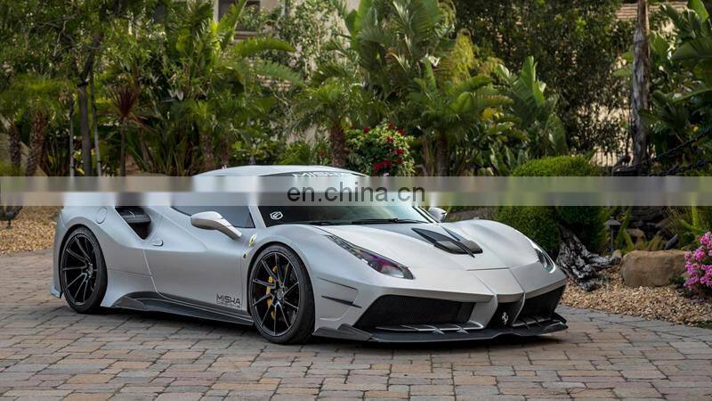 Runde Misha-Design For Ferrari 488 GTB Perfect Fitment Body Kit Front Bumper Rear Bumper Hood Side Skirt Spoiler