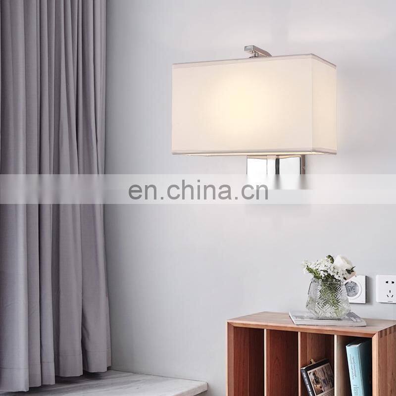 Modern Simplicity Square E27 Indoor Living Room Hotel Bracket Light USB Chargeable Sconces LED Exterior Wall Lamp