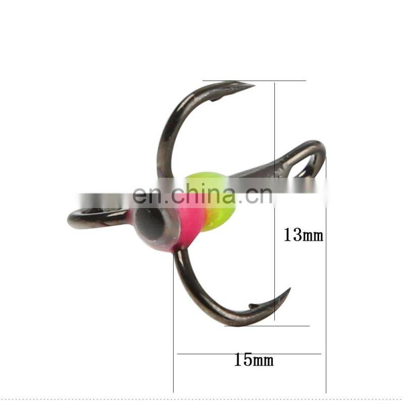 JOHNCOO Ice Fishing Lure 10# High Carbon Steel Fishing Treble Hook Ice Fishing Hook