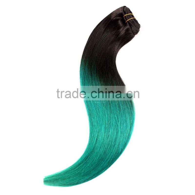 100g, 220g remy clip in human hair extensions for white women