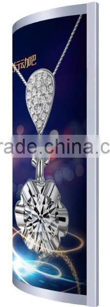 Latest advertising back-lit ARC column led light box for pillar