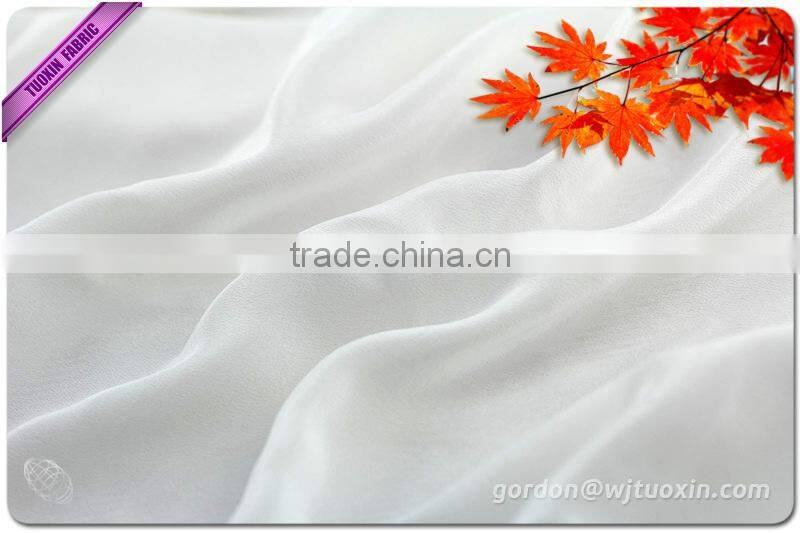 Natural Mulberry Silk Crepe de Chine White Shirt Fabric
