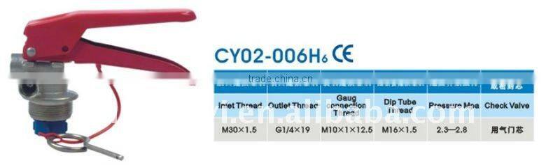 red handle powder fire valve