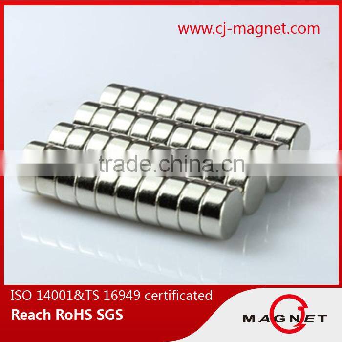 N38H TS16949 block neodymium magnet with nickel coating for sensor manufactuer in China