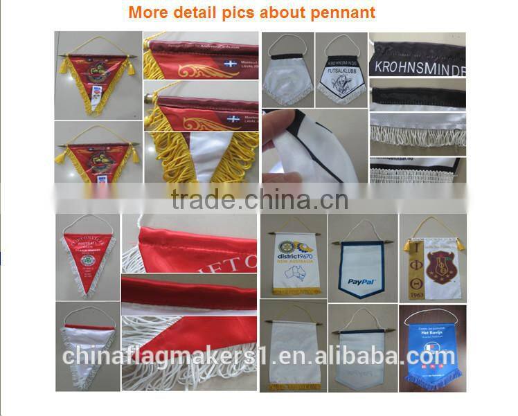 Decoration and customized logo and size pennant