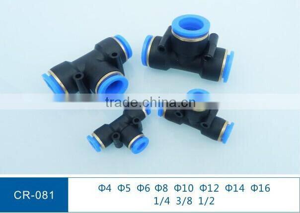 quick connect pipe fittings pneumatic push in fitting