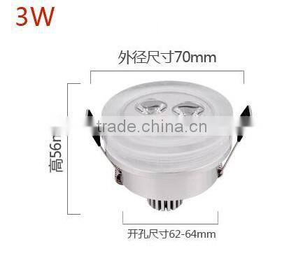 Embedded office/shop indoor easy installation ceiling lamp fitting popular new design fashion design high power led downlight 7W