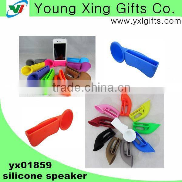 silicone phone speaker/sirlicone cellphone speaker