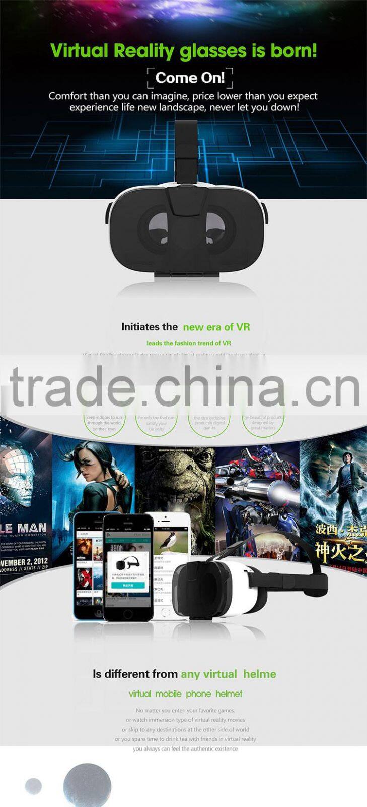 3d vr, vr case,vr box for Android and ios smart phones