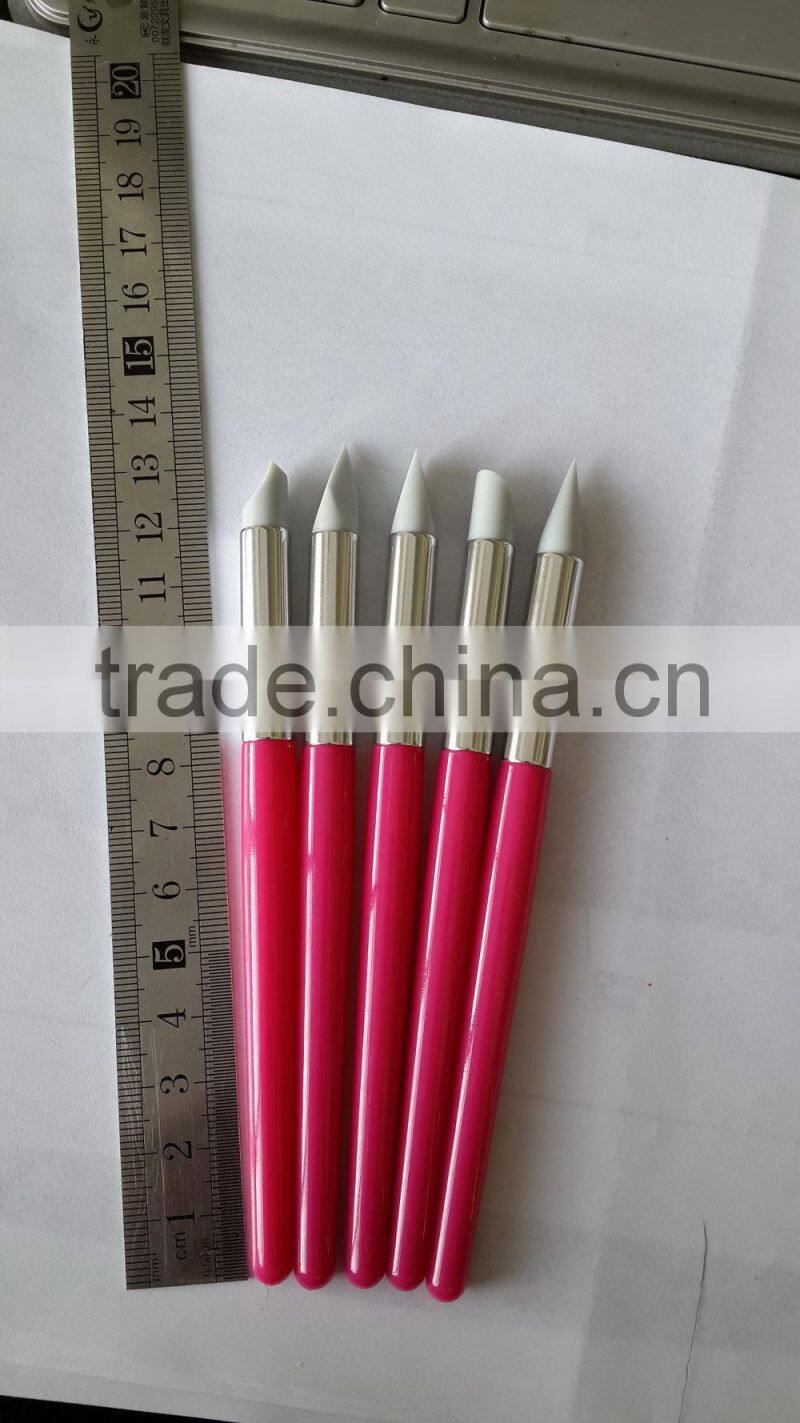 Silicone head nail art kit nail dotter nail brush