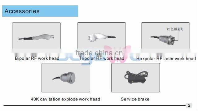 5-1 Ultrasonic Liposuction Cavitation Tripolar Bipolar Radio Frequency Machine