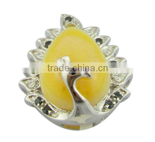 sterling silver pendant/natural stone silver pendant