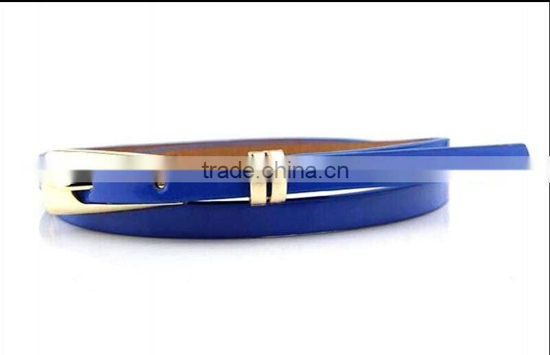 Fashion Women Lady Girl Skinny Waist Belt Thin Leather Narrow Waistband