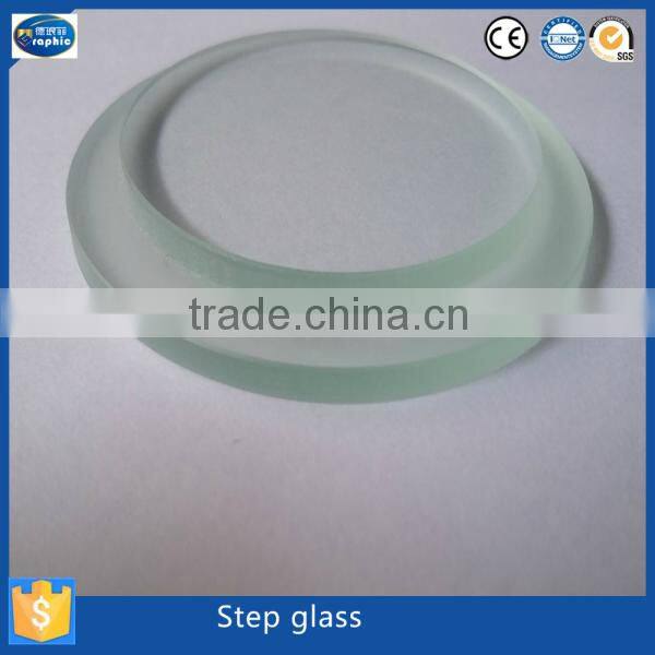 Chinese glass 6mm step shaped Tempered glass for Lamp Cover