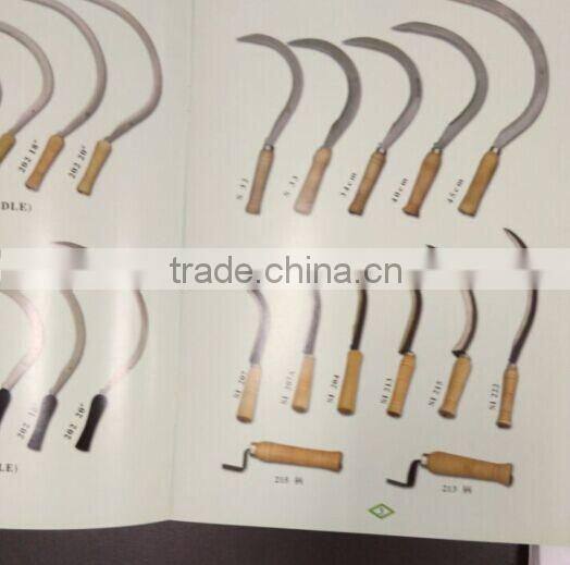 Sickle S34/ Garden and agriculture harvest steel spanish hand grass farming sickle