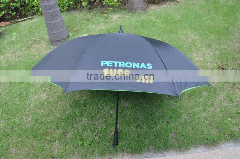 Hot Sale Silver Coated UV protective Promotional Custom Auto Open Double Layer Windproof advertising Straight Umbrella
