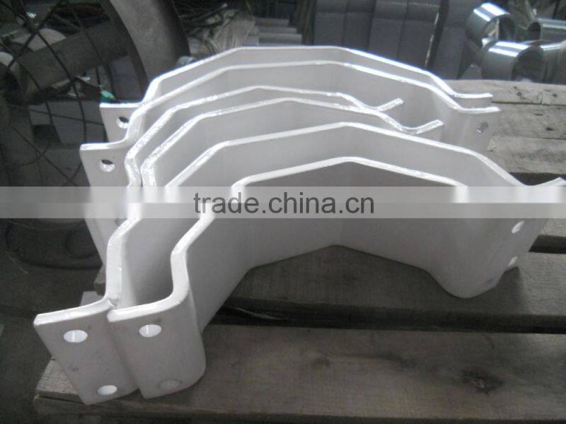 Powder coated steel pole clamp