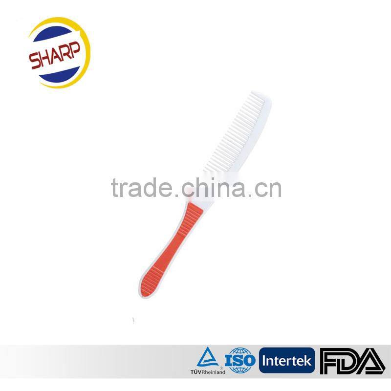 Plastic material hair straightening brush /hot wooden hair brush