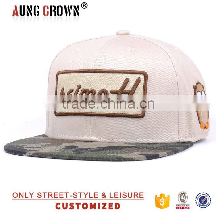 3d design custom acrylic letter snapback hat