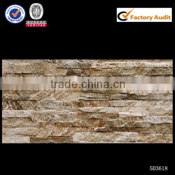 exterior decoration rustic porcelain stone textured wall tile 300x600