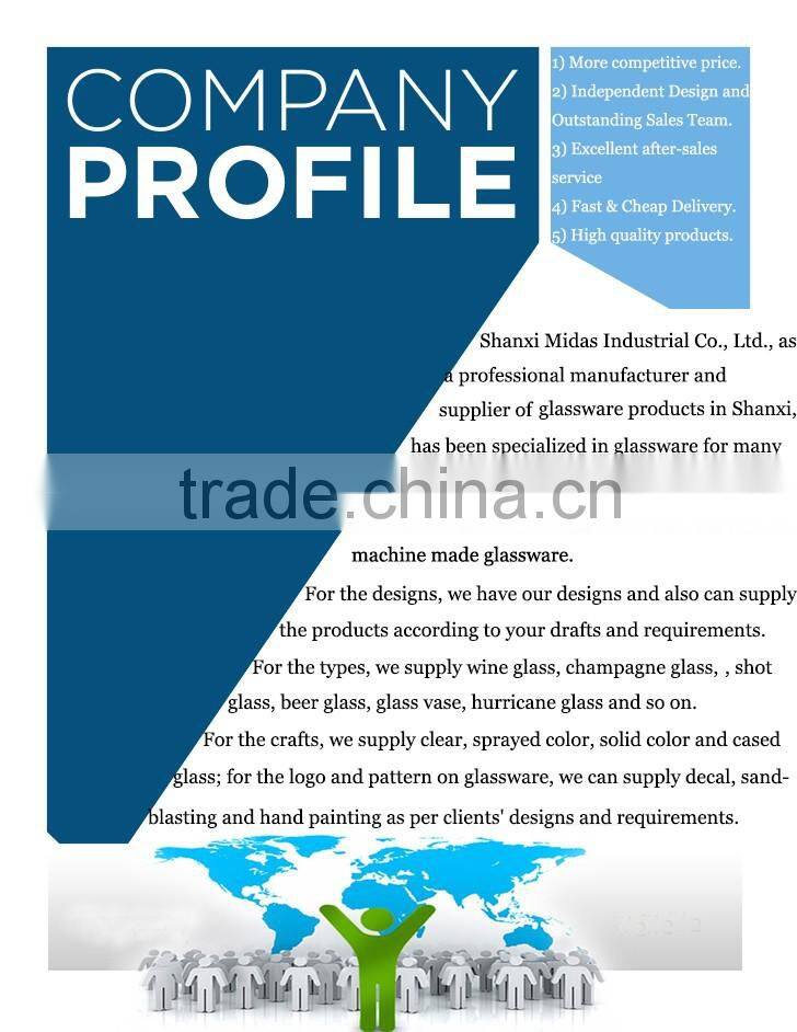 Handblown tumbler glass/round fancy drinking glass