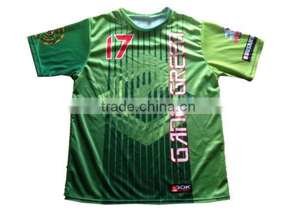 Multicolour sublimated soccer t-shirt jersey with custom pattern