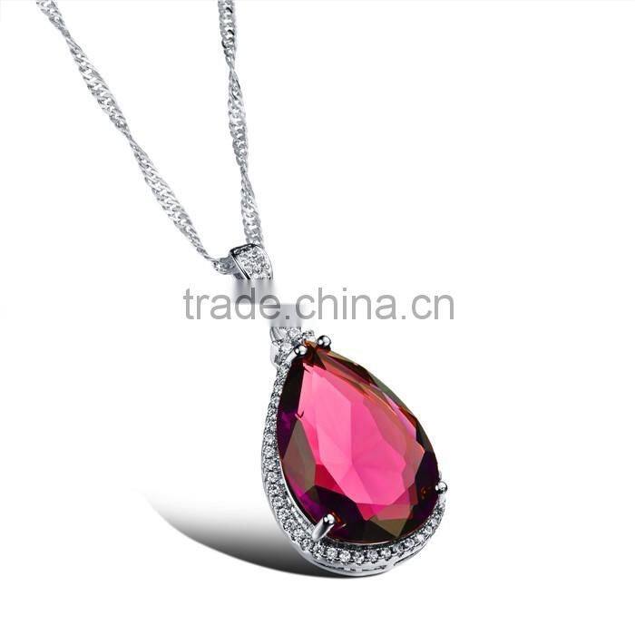 new 2016 women necklace stone stylish pendant