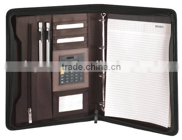 Handmade Leather Bound Fashion Padolio With Handle