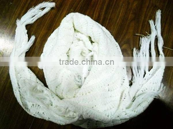 fashion lady acrylic knitted triangle shawl