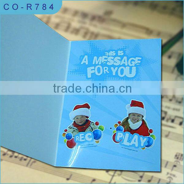Voice recordable greeting card with mini micphone