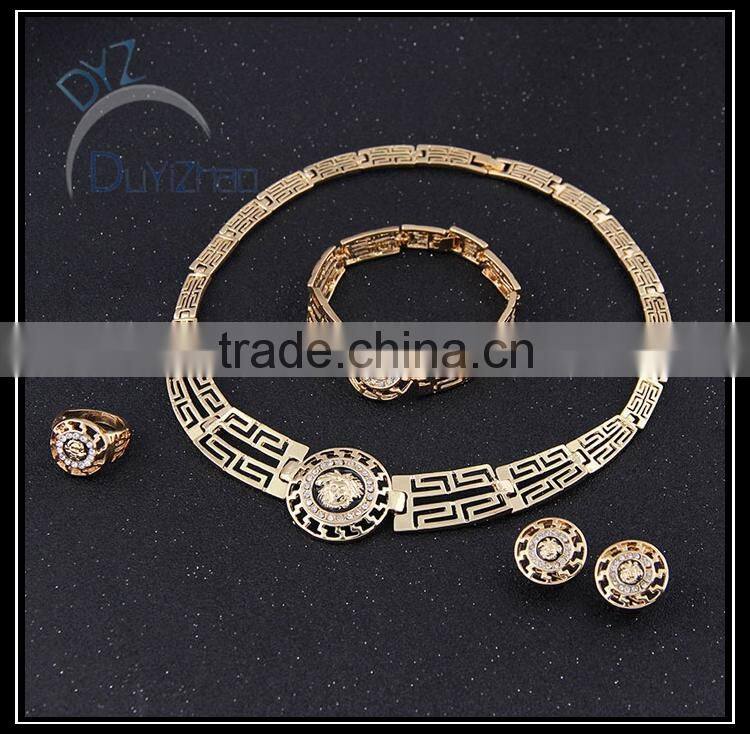 wholesale gold plated colored gemstone jewelry set in China