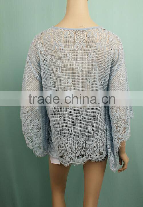 New fashion women lace tops blouse designs DT140730705