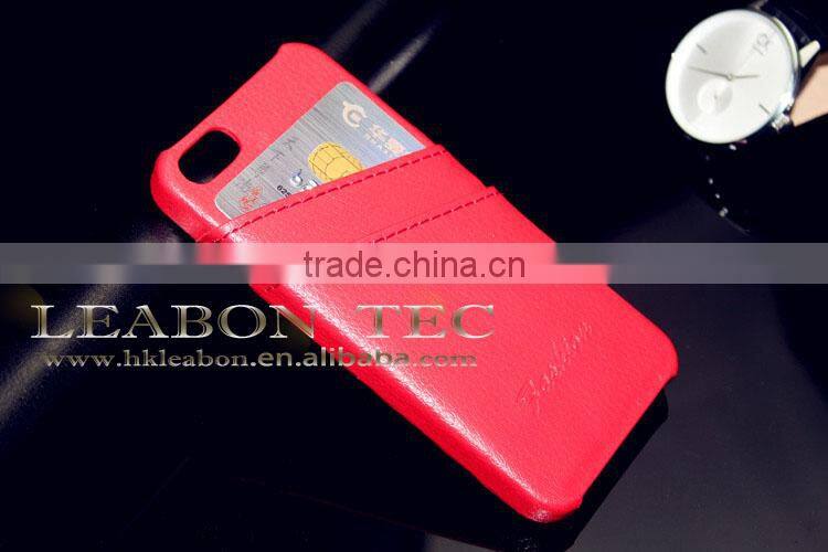 top grade leather case for iphone 5 with card slot, back phone case, newest desing mobile case