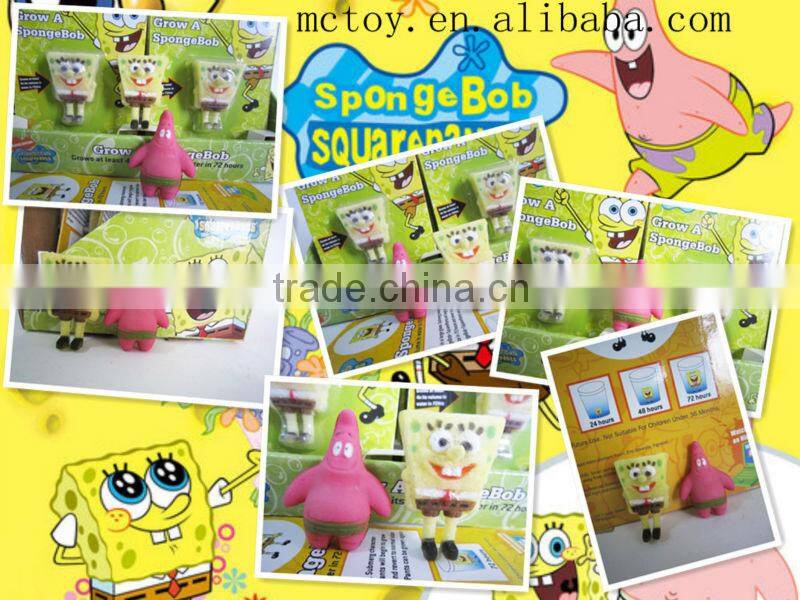 Magic Spongebob growing sponge toys in water growing patrick toy patrick star for baby fun magic growing sponge