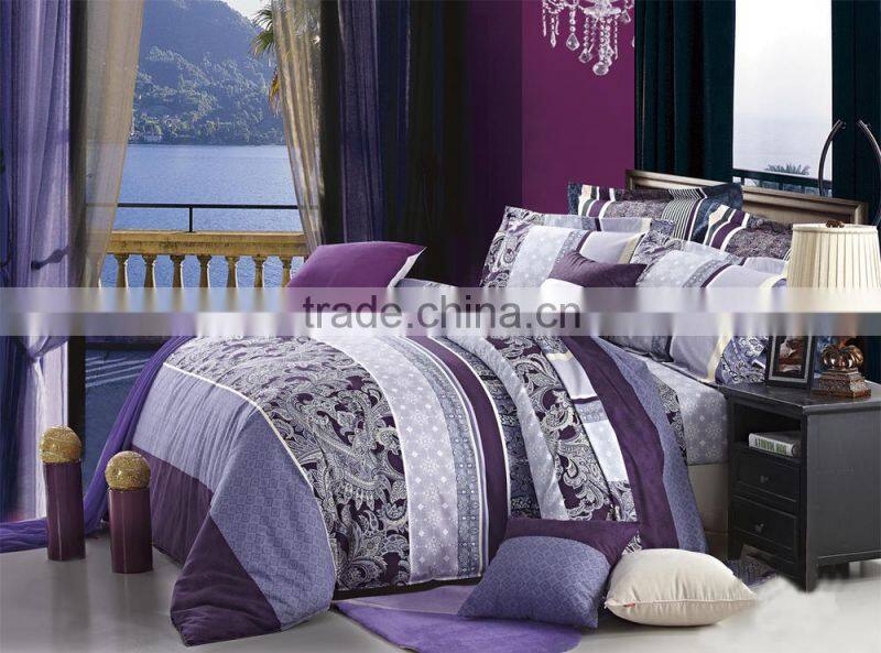 100% cotton reactive printing luxury bedding set