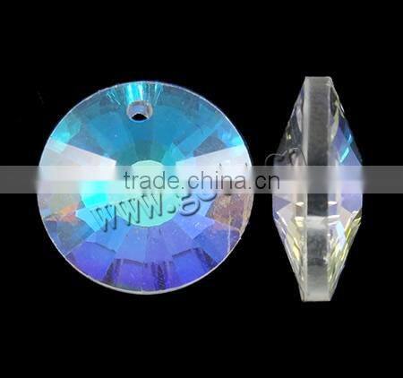 16x6mm More Colors For Choice Flat Round Crystal Pendants