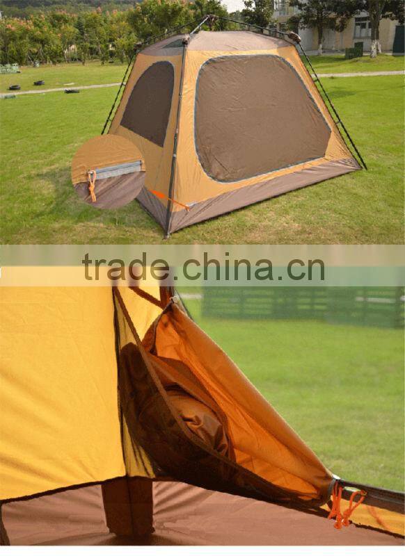 2015 New Style 1 Room 2 Door Big Family Double Layer 5 Person Automatic Camping Tent