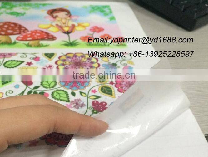 Digital inkjet pvc sticker printing machine, roll wall decal paper printing machine price