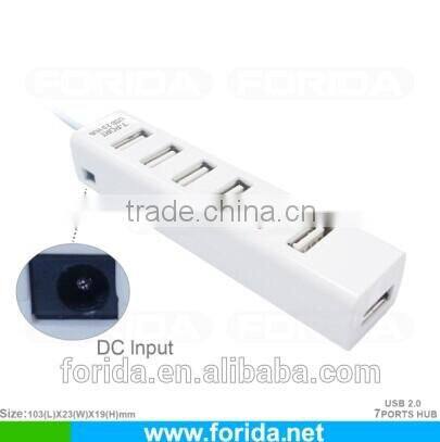 Rectangle 2.0 version USB 7 port multi hub