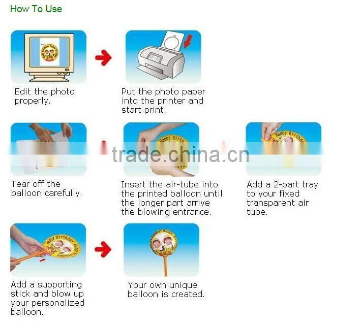 Sublimation photo balloon in heart shape