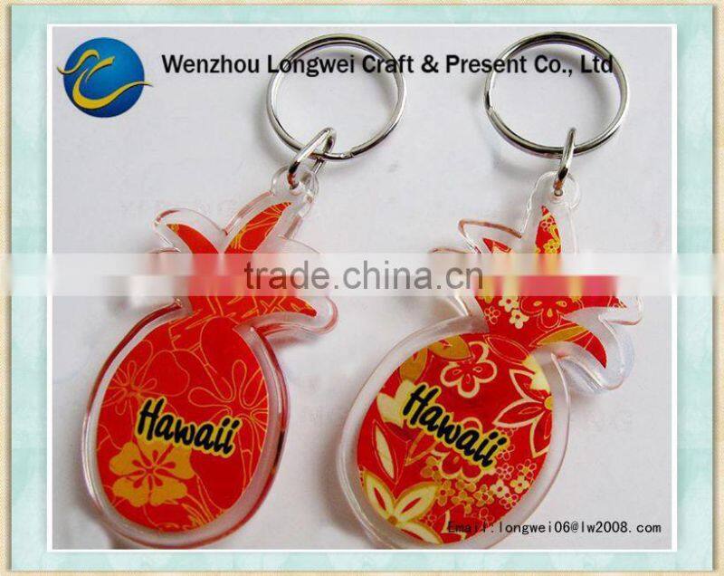 cute rabbit couple acrylic keychain laser cut/acrylic key chain/plastic spring key chain