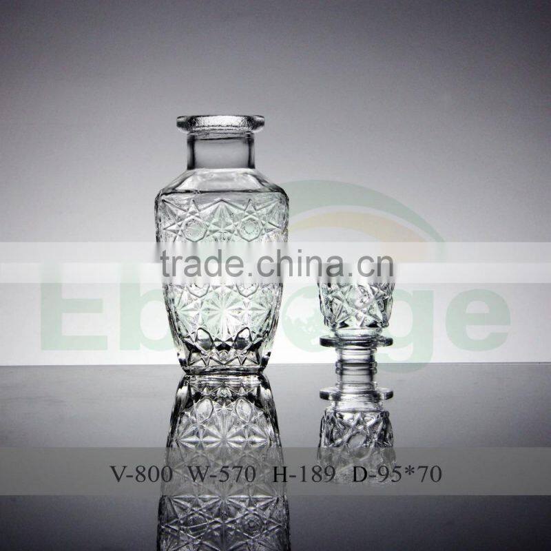 800ML large glass wine decanter bottle