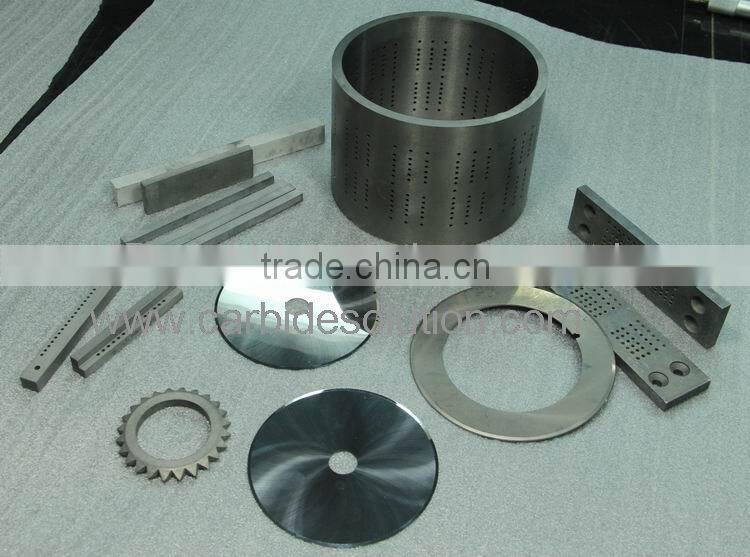 Tungsten carbide rainbow cutting blades for Textile Machine / Textile Cutter Inserts