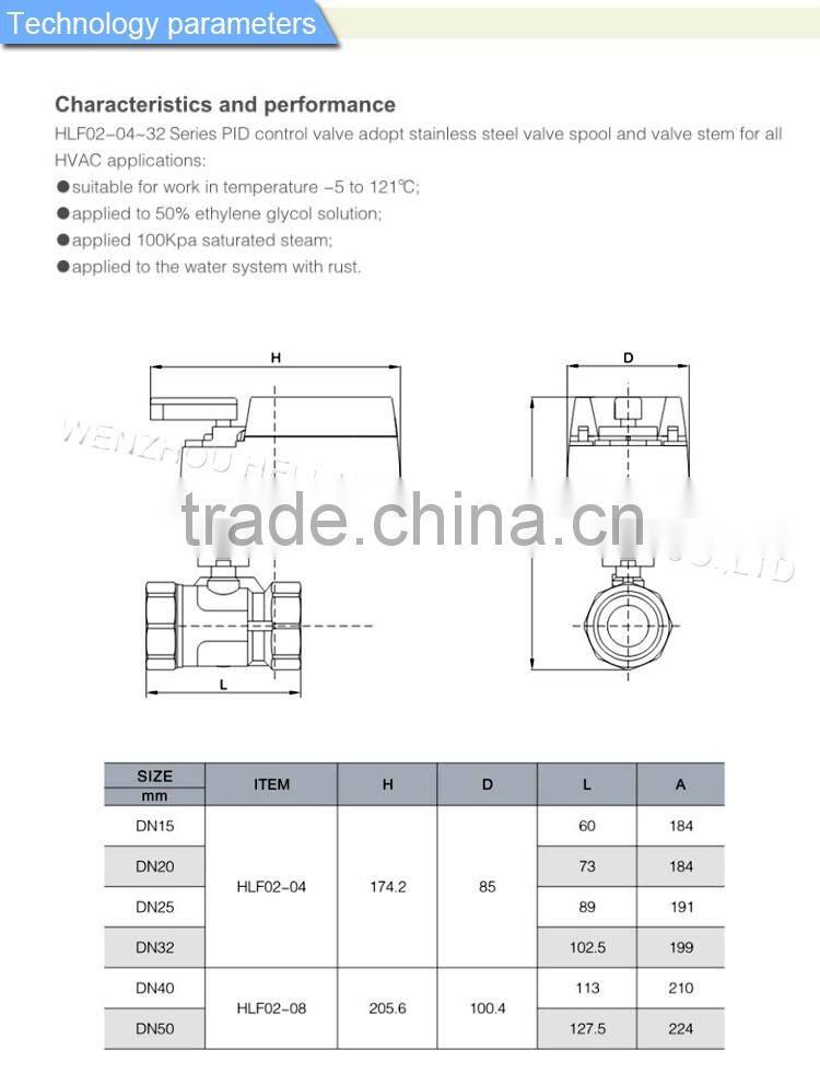 2 way ball valve with electric actuator-AC220V